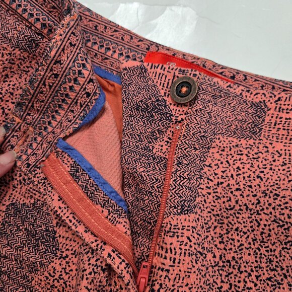 Anthropologie Cartonnier Size 2 Island Hopper Shorts Pink Navy Pattern - Picture 6 of 11